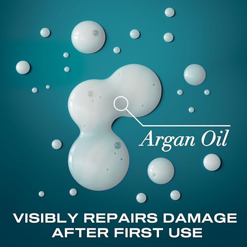 OGX Renewing + Argan Oil of Morocco Shampoo, Damage Repairing Shampoo & Argan Oil to Help Strengthen & Repair Dry, Damaged Hair, Paraben-Free, Sulfate-Free Surfactants, 13 fl. Oz