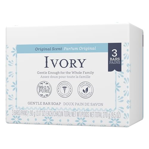 Ivory Simply Ivory Bath Bar for Unisex, 3 Count