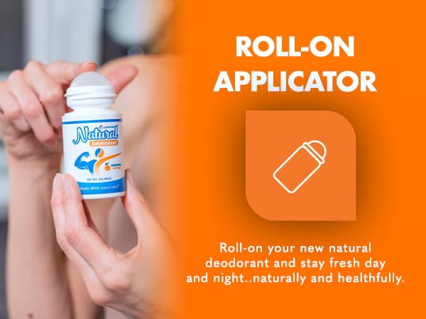 Lauricare Natural Deodorant - Aluminum Free - Plant Based Formula for Men and Women - 3oz Roll-On Deo Made with Lauricidin