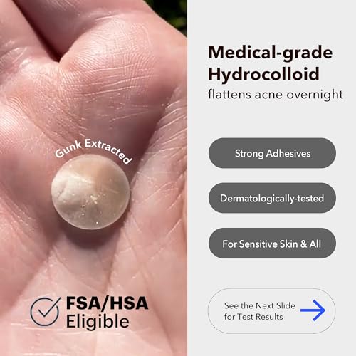 AVARELLE Acne Cover Patches, Eligible Hydrocolloid Pimple Patches for Face with Tea Tree Oil, Korean Skincare Zit Patches for Face | HSA Store Eligible Items | Vegan, Cruelty-free