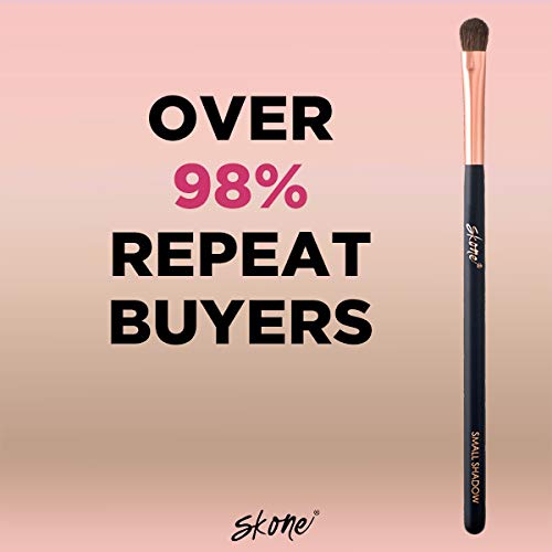 Skone Cosmetics | Professional Grade Makeup Brush | Eye Shadow | Eyebrows | Primer | Smudger | Nylon Brush (Small Shadow Brush)