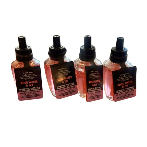 Bath & Body Works ROSE WATER & IVY Wallflowers Fragrance Refill 4-pack, 0.8 fl oz each