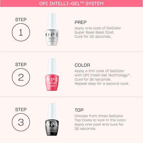 OPI GelColor Got the Blues for Red | Opaque Dark Red Crème UV Cure Gel Nail Polish | Vegan & HEMA Free, Long Lasting, High Shine