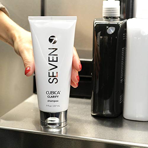 SEVEN Hair Care Cubica Clarifying Shampoo for Women & Men, Detox and Minimize Dry Scalp + Buildup with Rosemary, Eucalyptus & Rose Hip Oil, Cruelty Free, Sulfate Free, Made in USA, 7 oz