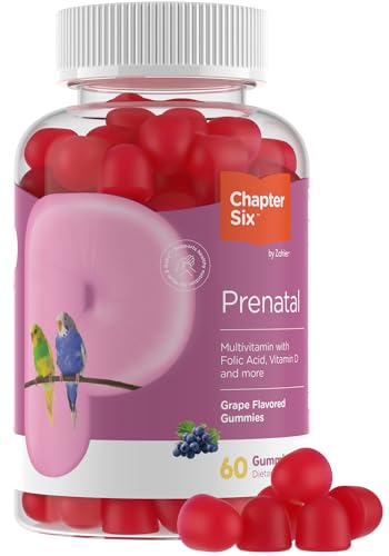 Zahler - Womens Prenatal Gummies - Grape Flavor - Prenatal Vitamins for Women with Folic Acid - Vegetarian & Kosher Pregnancy Vitamins - Womens Prenatal Multivitamin with A C D3 E B6 B12-60 Count