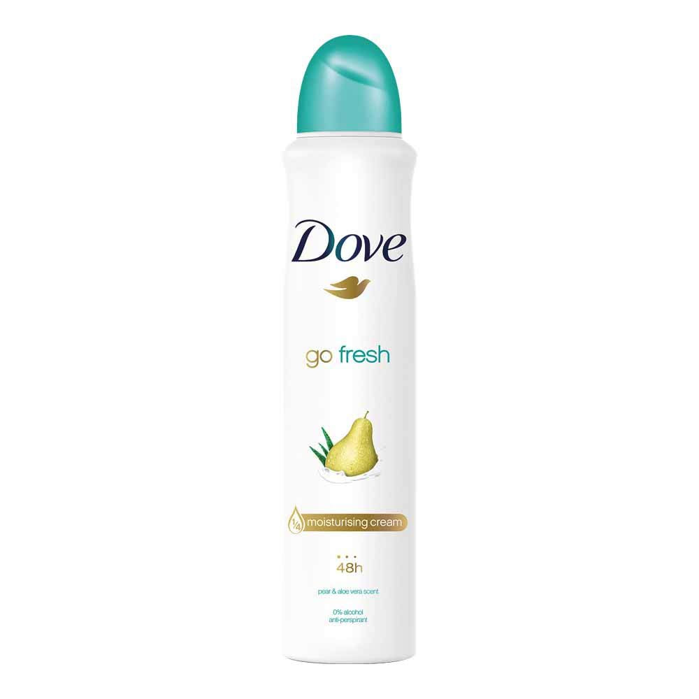6 Pack Go Fresh Pear & Aloe Antiperspirant Deodorant Spray, 5.07 Ounce Each Compatible with Dove Go Fresh Pear & Aloe Antiperspirant Deodorant 150ml