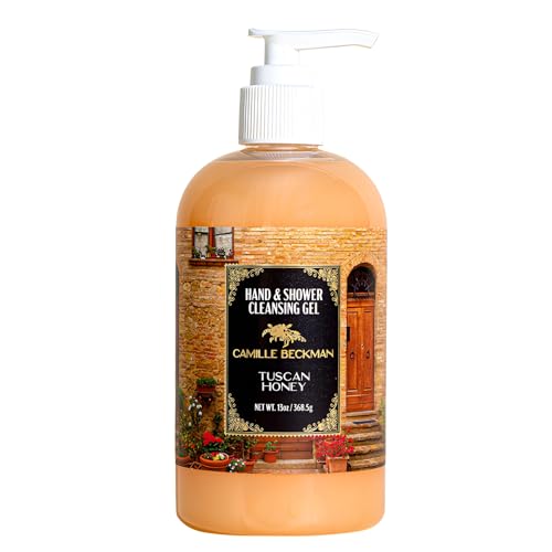 Camille Beckman Hand and Shower Cleansing Gel, Tuscan Honey, 13 Ounce