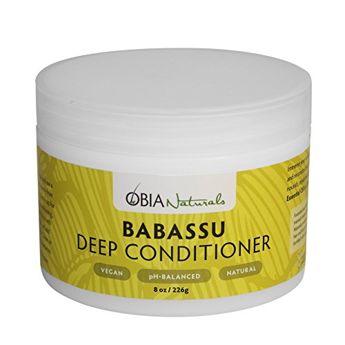 OBIA Naturals Deep Conditioner - Babassu Oil, 8 fluid ounces - Moisturizing, Protein-Free, Repairs Dry, Damaged, Textured, Curly, Natural Hair - Sulfate-Free, Vegan