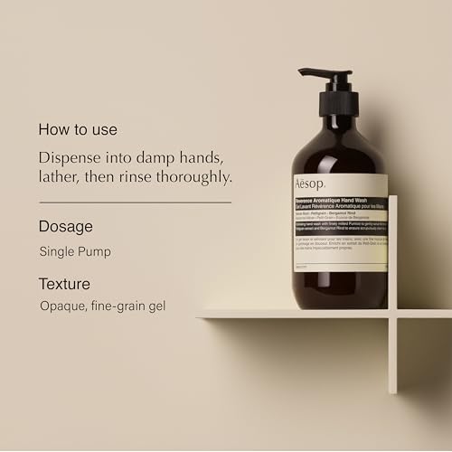Aesop Reverence Aromatique Hand Wash | Gentle Exfoliating Hand Wash with Finely Milled Pumice | 500mL / 16.9 oz