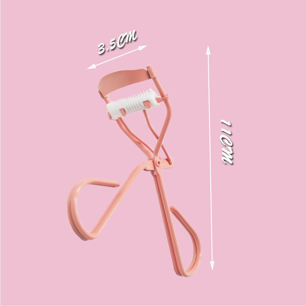 AWEELON Eyelash Curlers with Comb Pink Eyelash Curler with Built in Comb Get a Lash Lift in Seconds, Durable Carbon Steel Body with Comfort Grip