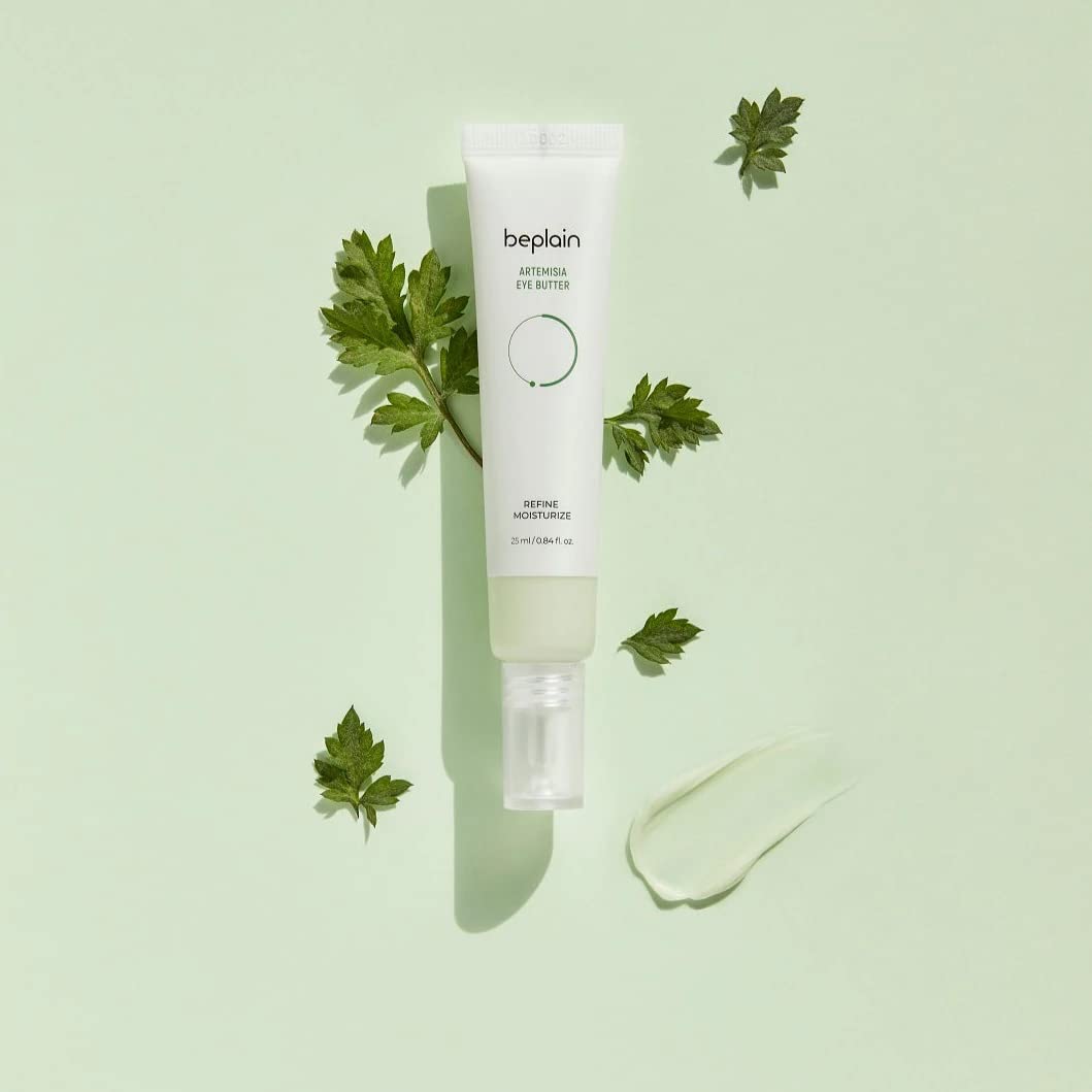 beplain Artemisia Eye Butter with Niacinamide and Adenosine for Puffy Eye Bags Fine Lines Dark Circles Wrinkles, Korean Skin Care 25ml,0.84 fl.oz