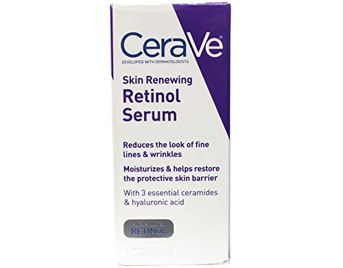CeraVe Anti Aging Retinol Serum | Cream Serum for Smoothing Fine Lines and Skin Brightening | With Retinol, Hyaluronic Acid, Niacinamide, and Ceramides | 1 Ounce