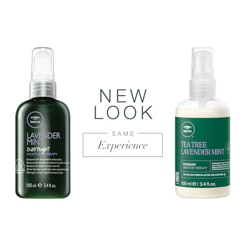 Tea Tree Lavender Mint Overnight Moisture Therapy, Leave-In Treatment, Restores Hair + Enhances Sleep Quality, For Coarse, Curly + Dry Hair, 3.4 fl. oz.