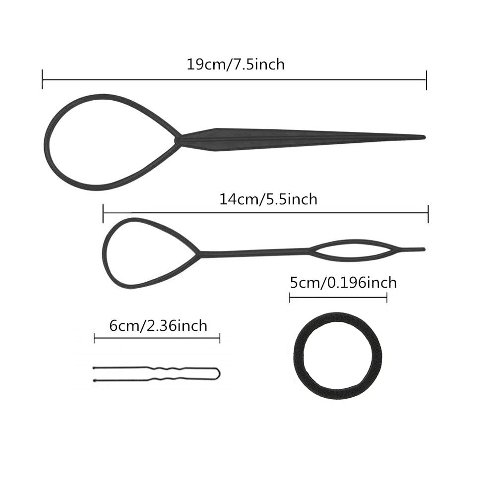 iFltMars 3 Pieces Hair Donut Bun Makers, 2 Pieces Foam Sponge Bun Shapers, 1 Pieces Magic French Twist Hairstyle Clip,2 Snap Bun Makers,10 pieces Hair Elastic Bands, 20 pieces Hair Pins (Brown)