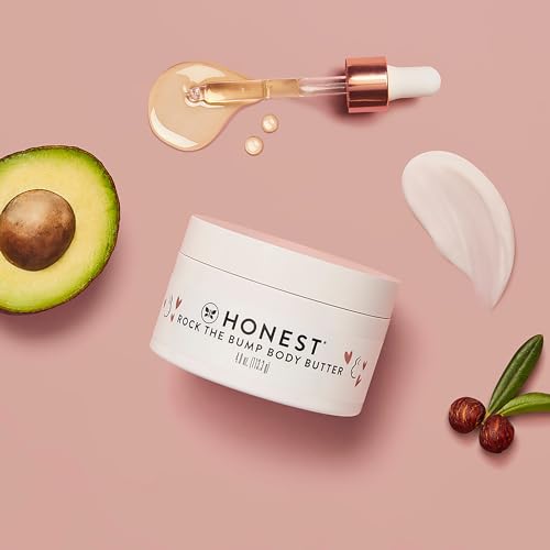 The Honest Company Honest Mama Rock The Bump Body Butter | Moisturizing Stretch Mark Cream | Shea Butter, Avocado Oil, Vitamin E | 4 oz