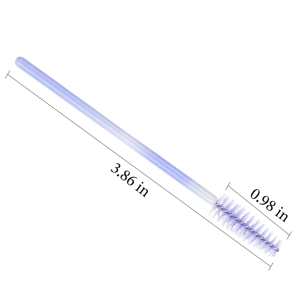 300 Pack Mascara Wands Disposable Eyelash Brush for Extensions Lash Applicators Tool Kit, Deep Purple