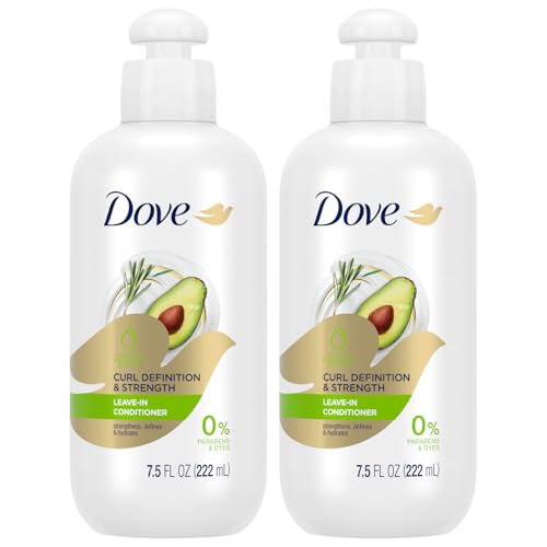Dove Leave-in Conditioner 2-Pack, Curl Definition & Strength – Wavy and Curly Hair Products for Women, 7.5 Oz Ea