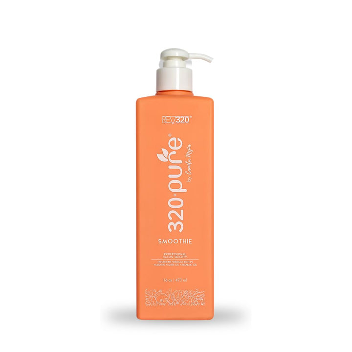 320Pure Smoothie Leave In Conditioner 16oz Pump Bottle, Sulfate Free, Color Safe & Lightweight Formula, Deep Repair Moisturizing Detangler for Frizzy, Curly, Thick, Wavy, Dry & Damaged Hair