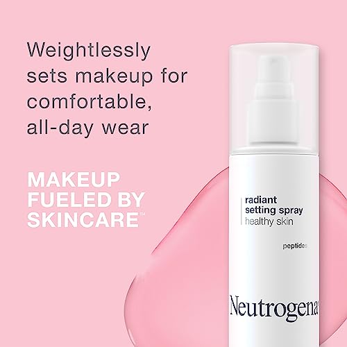 Neutrogena Radiant Makeup Setting Spray, Long-Lasting & Weightless Face Setting Mist for Healthy Looking, Glowing Skin, 3.4 Fl Oz