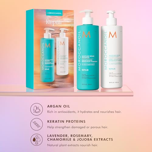 Moroccanoil Moisture Repair Shampoo & Conditioner Half-Liter Set