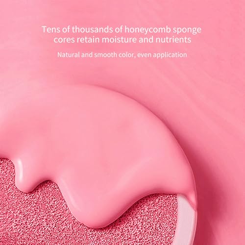 BLUE LOVE Cushion Liquid Blush - Silky Cheek Tint with Mirror, Natural Enhancer for a Radiant Finish, Contours & Highlights for Effortless Elegant (Pink Peony)