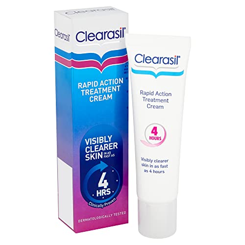 Clearasil Ultra Rapid Action Gel - Salicylic Acid Skin Moisturizer for Adults, Exfoliating & Smoothing, 25ml