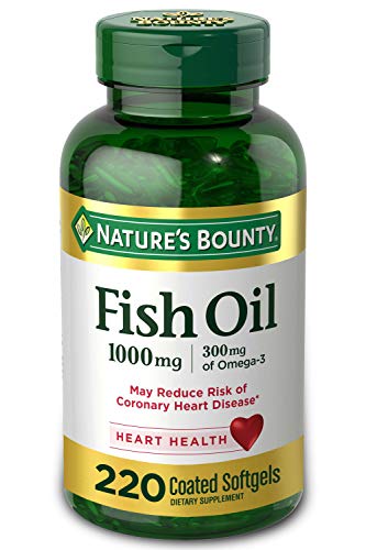 Nature's Bounty Fish Oil 1000 mg Coated Softgels, 220 Count