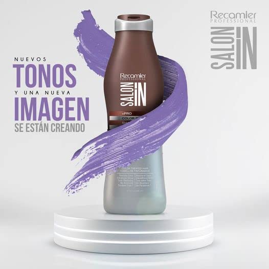 Recamier Professional Salon In +Pro Color Intensifier Hair Platinum Kit Shampoo and Treatment - Kit Tratamiento y Shampoo Intensificador de Color Platino para cabello