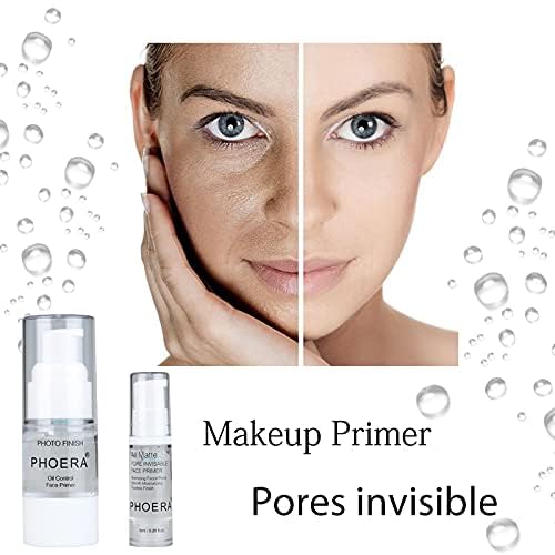 2 Pack PHOERA Face Primer,Magical Perfecting Base Face Mattifying Primer Anti-Aging WrinklesShrink Pore Remove Fine Lines Exfoliating Anti-Oxidation.(6Ml)