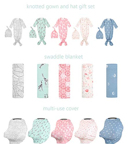 aden + anais Comfort Knit 6-in-1 Super Soft Cotton with Spandex Multi-Use Cover for Car Seat, Nursing, Cart, Baby Swing, High Chair, Infinity Scarf, Sunburst