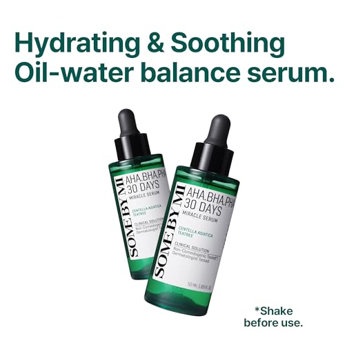 SOME BY MI AHA BHA PHA 30 Days Miracle Serum - 1.69oz, 50ml - Daily Centella Ampoule Serum with Niacinamide for Soothing, Calming and Clear Skin - Pore, Sebum and Blackhead Care - Korean Skin Care