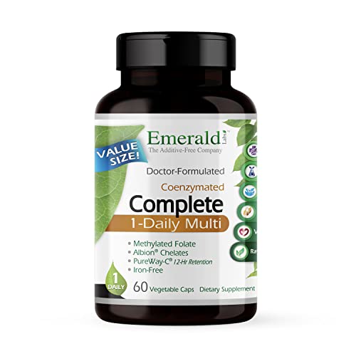 EMERALD LABS Complete 1-Daily Multi - Complete Multivitamin for Men & Women with Vitamin C, Methylated Folate, Whole-Food Blend & More for Immune Support, Bone Health & More* - 60 Vegetable Capsules