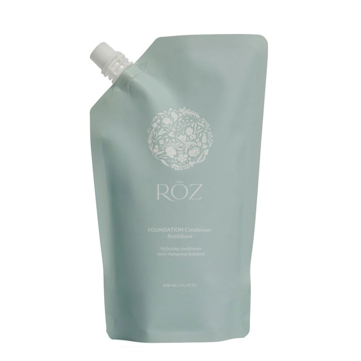 ROZ Foundation Conditioner Refill | BPA-Free Pouch | Hydrating and Repairing with Ceramides and Peptides | Vegan, Silicone, Paraben, SLS-Free | Strengthens and Nourishes | Sustainable Hair Care