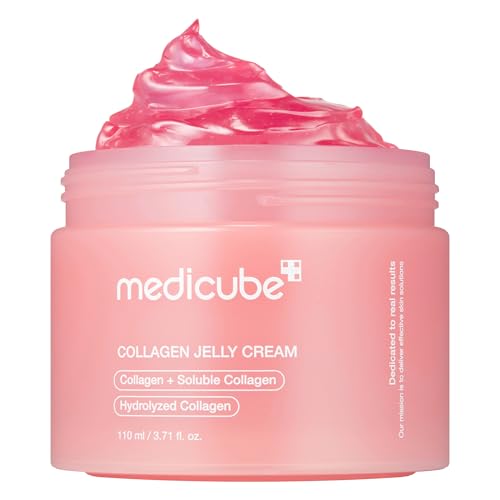 medicube Collagen Jelly Cream- Niacinamide & Freeze-Dried Hydrolyzed Collagen - Boosts skin's barrier hydration and gives 24h Glow & Lifted Look - No artificial color, Korean skincare (3.71 fl.oz.)