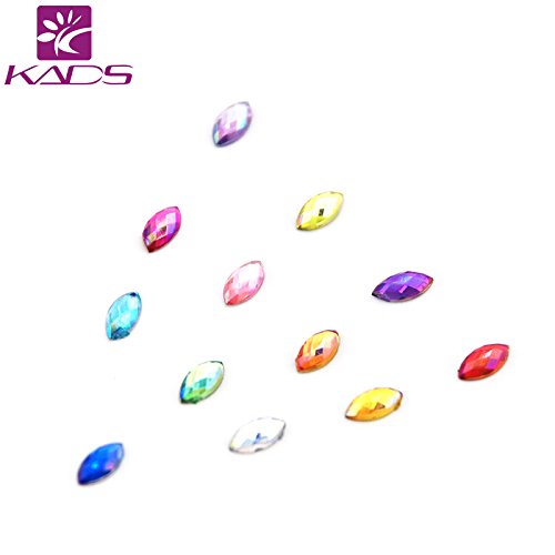 KADS AB 600PCS Nail Art Rhinestones Glitters Acrylic Tips Manicure Decoration for nail rhinestones: Size4