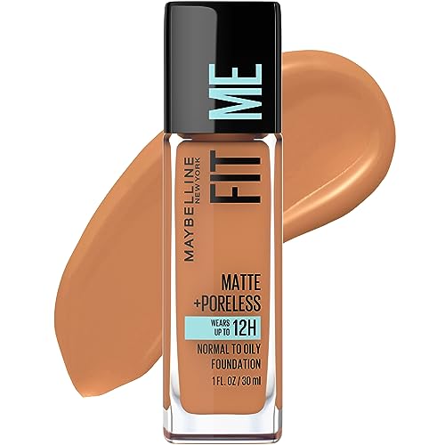 Maybelline New York Fit Me Matte Plus Pore Less Foundation, Classic Tan, 1 Fluid Ounce