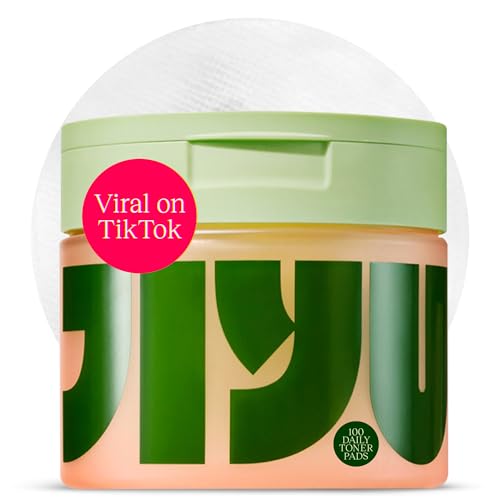 JiYu Korean Skincare Anti-Aging, Dark Spot & Wrinkle Minimizing Toner Pads - Hydrating with Snail Mucin, Centella Asiatica, Niacinamide, Peptides - for Acne Marks & Hyperpigmentation - 100 Count
