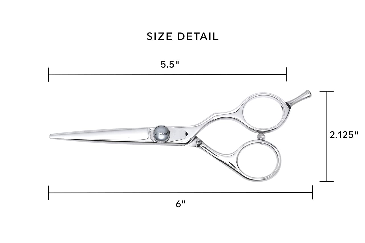 Cricket S-2 550 Carded Professional Offset Hair Shear, 5.5 Inch, 2.88 Ounce