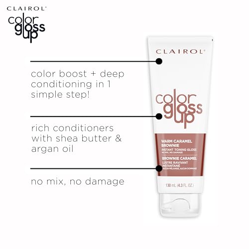 Clairol Color Gloss Up Temporary Hair Dye, Warm Caramel Brownie Hair Color, Pack of 1