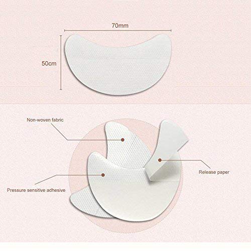 LKE 100 Pcs Eyeshadow Shields Professional Lint Free Under Eye Eyeshadow Gel Pad Patches For Eyelash Extensions/Lip Makeup