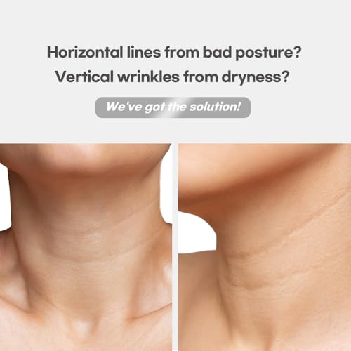 Avajar Rejuvenating Neck Wrinkle Control Mask – Advanced Wrinkle Patches with Collagen and PDRN, Anti-Aging Tightening Mask for Smoother, Firmer Skin (5-Pack)