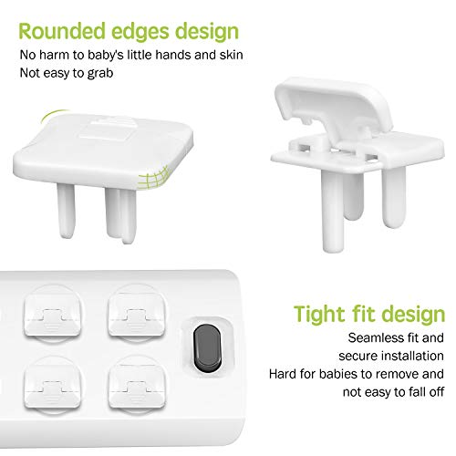 Outlet Covers Baby Proofing with Hidden Pull Handle (50 Pack) Plug Covers Prevent Electric Shock from the Source of the Outlet Plug Child Proof Outlet Covers 3-Prong Child Outlet Protectors Outlet Cap