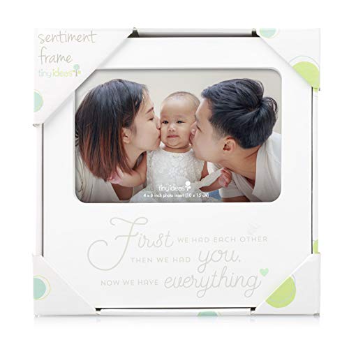 tiny ideas Family Keepsake Frame, First We Had Each Other, Then We Had You, Now We Have Everything' Sentiment Photo Frame, Baby Gift, White