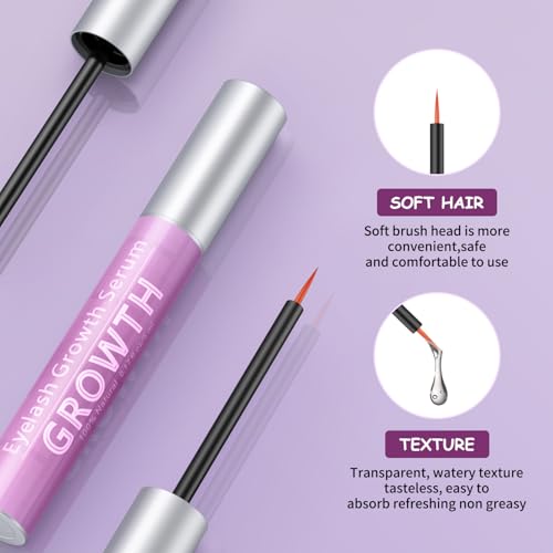Eyelash Growth Serum Volumizing Lash Serum For Eyelash Growth Longer & Thicker Lash Enhancing Serum With Natural Formula Vegan & Cruelty-Free (5 mL)