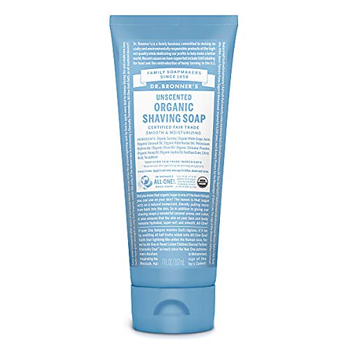 Dr. Bronner's Magic Soaps: Naked Unscented Shaving Gel, 7 oz (2 pack) by Dr. Bronner's Magic Soaps
