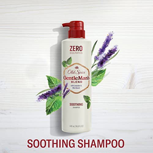 Old Spice Caseeto Gentlemanâ€™s Blend Soothing Men's Shampoo with Lavender & Mint Scent, 14.8oz 440mL Red,White,Green 1