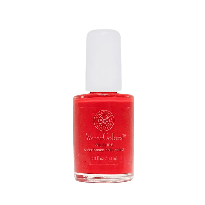 Honeybee Gardens: Watercolors Odorless Non-Toxic Gluten Free Long Lasting Nail Enamel, Wildfire, 0.5 oz