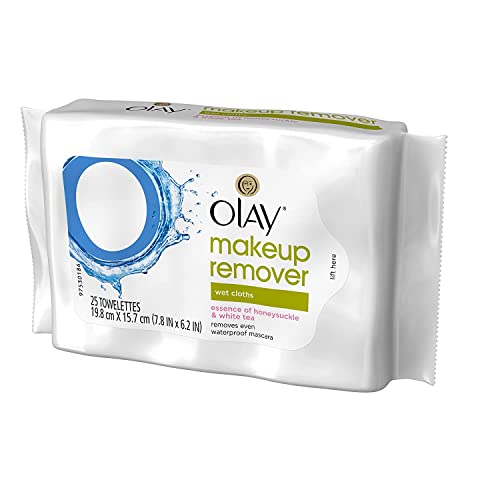 OLAY Cleanse Makeup Remover Wipes, Rose Water 25 ea (Pack of 6)