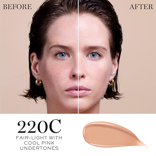 Lancôme Teint Idole Ultra Wear Care & Glow Serum Foundation with SPF - Medium Buildable Coverage & Natural Glow Finish - Up To 24H Wear - 220C