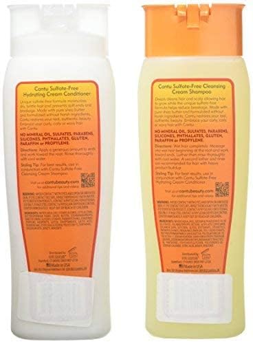 Cantu Shea Butter Cleansing Shampoo + Hydrating Conditioner 13.5 Fl Oz (Pack of 2)